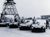 Ekipa Lancii po powrocie z Carrera Panamericana 1953. Fangio, Taruffi, Castellotti